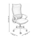 Ver imagem 4 de Cadeira de Escritório Diretor Giratória Ergonômica Delicata Cor Cinza - Sallar Home