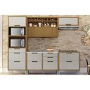 Ver imagem 1 de Cozinha Completa Imperatriz 5 Peças (2 Balcões + 2 Aéreos+ 1 Torre Quente) C6p46 Freijo-off White