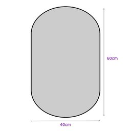 Espelho Oval 60x40cm com Moldura Preto - 2