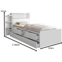 Ver imagem 2 de Cama Isa Solteiro 0,88cm com Cama Auxiliar Branco - Cambel