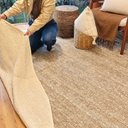 Ver imagem 2 de Tapete Artesanal Redondo Boho Peludo Dupla Face Caramelo 2,5 m