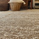 Ver imagem 4 de Tapete Artesanal Redondo Boho Peludo Dupla Face Caramelo 2,5 m