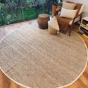Ver imagem 1 de Tapete Artesanal Redondo Boho Peludo Dupla Face Caramelo 2,5 m
