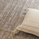 Ver imagem 5 de Tapete Artesanal Redondo Boho Peludo Dupla Face Caramelo 2,5 m