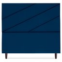 Ver imagem 5 de Cabeceira Casal 140 Cm com Frame Cristal Suede Azul Marinho Artte