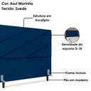 Ver imagem 4 de Cabeceira Casal 140 Cm com Frame Cristal Suede Azul Marinho Artte
