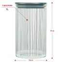 Ver imagem 3 de Pote de Vidro 1L Minimalista Tampa Inox com Vedação:Mod1