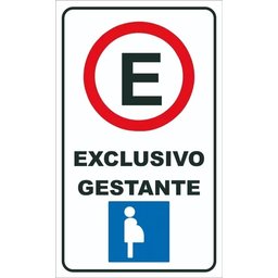 Placa de Sinalização Estacionamento Exclusivo Gestante - 1