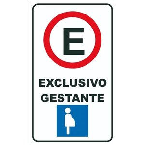Placa de Sinalização Estacionamento Exclusivo Gestante