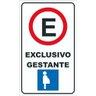 Placa de Sinalização Estacionamento Exclusivo Gestante - 1