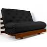 Sofá Cama Casal Futon Tokio Preto Madeira Maciça Cor Imbuia - 2