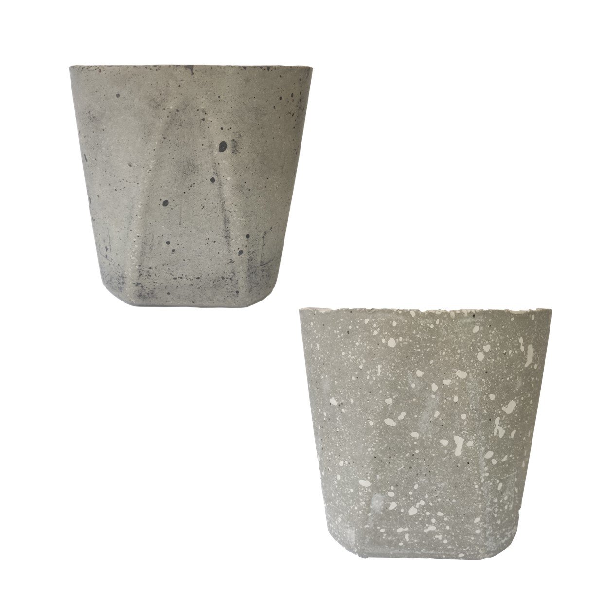 Vaso pote (19x17 cm) de cimento leve para planta:1- Preto - 3