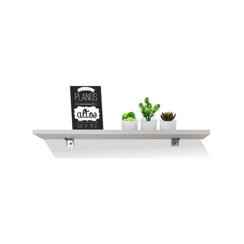 Prateleira Reta Decorativa Simples MDF Branco 60x20 cm - Smart Eco