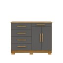 Ver imagem 1 de Cômoda Quarto 5 Gavetas 122cm e Sapateira 2 Portas Bella V01 - D'rossi