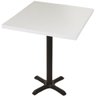 Mesa Virginia 70 Cm Tampo Branco Quadrado Base Ferro Pintado Preto - 39320 - 1