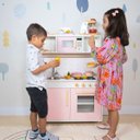 Ver imagem 4 de Kit Cozinha Infantil Pia Fogão Microondas - Rosa Bebê