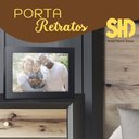 Ver imagem 4 de Kit 5 Porta Retratos 15x21 Molduras Preta com Acetato