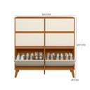 Ver imagem 3 de Guarda Roupa Casal Mercure 6 Portas e Cômoda Sapateira Dora 04 Gavetas e 02 Portas Basculantes