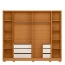 Ver imagem 4 de Guarda Roupa Casal Mercure 6 Portas e Cômoda Sapateira Dora 04 Gavetas e 02 Portas Basculantes