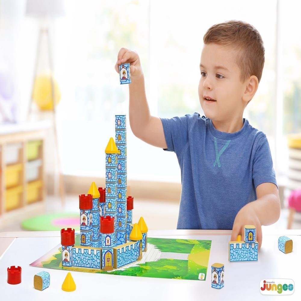 KIT EM MADEIRA 54 PEÇAS BRINQUEDOS BLOCOS PARA MONTAR E CONSTRUIR