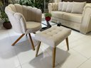Ver imagem 2 de Puff Capitonê Luxo Linho Premium