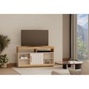Ver imagem 3 de Rack Bancada Eldorado para TV 50" 120cm MDP com Nicho Off White Cinamomo Valdemóveis