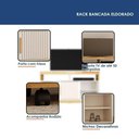 Ver imagem 4 de Rack Bancada Eldorado para TV 50" 120cm MDP com Nicho Off White Cinamomo Valdemóveis
