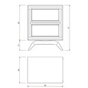 Ver imagem 4 de Mesa de Cabeceira Ricco 2 Gavetas Laca com Palhinha Off White