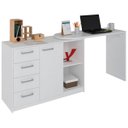 Ver imagem 6 de Mesa Articulada Escrivaninha em L Logan Branco