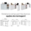 Ver imagem 2 de Mesa Articulada Escrivaninha em L Logan Branco