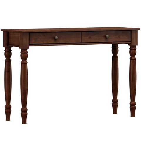 Aparador para Sala de Estar Rústico 2 Gavetas Madeira Maciça Lazuli F06 Café - Lyam Decor