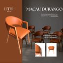 Ver imagem 5 de Kit 6 Lithi Tecido Macau Braços Confortáveis Ergônomica em Madeira Maciça