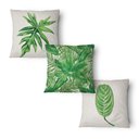 Ver imagem 1 de Kit 3 Capas de Almofada 43x43cm - Floral - Tecido Veludo 100% Poliéster