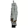 Escultura Decorativo de Madeira Barco Branco e Preto decora o seu Ambiente - 24x5,5cm - 4