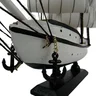 Escultura Decorativo de Madeira Barco Branco e Preto decora o seu Ambiente - 24x5,5cm - 5