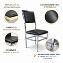Ver imagem 5 de Kit 4 Cadeiras Flora de Cozinha e Sala de Jantar Reforço Cromada Assento e Encosto Preto