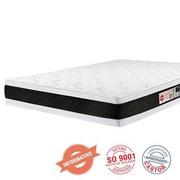 Colchão King Castor Super Black e White Air Double Face D45 193x203x27 Preto - 2 Colchão King Castor Super Black e White Air Double Face D45 193x203x27 Preto - 2