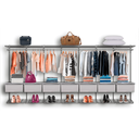 Ver imagem 1 de Guarda Roupa Closet Aramado Modulado Gaveta MDF 3,70m - Branco