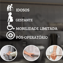 Ver imagem 3 de Barra de Apoio 80cm Banheiro Idoso Reta Antiderrapante Único