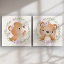 Ver imagem 1 de Quadro Decorativo Ursinhos Kit 2 Quadros