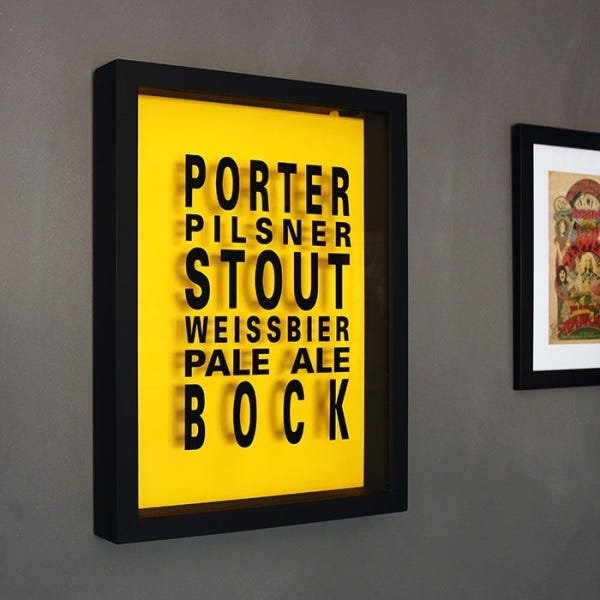 Quadro porta-tampinhas "Beer Styles" - 2