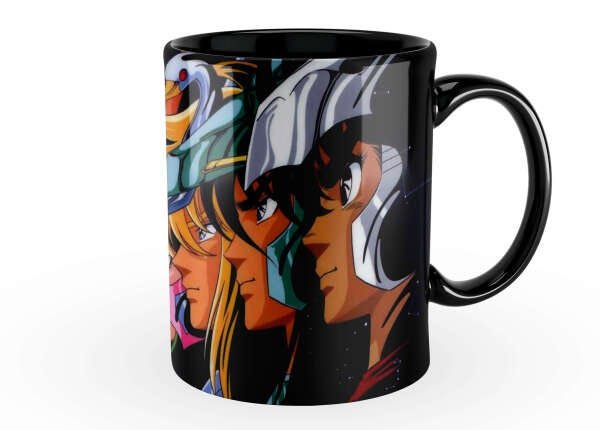 Caneca Fate/Stay Night Personagens 325Ml Interior Alça Preta