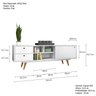 Rack para TV até 55 Polegadas Pés em Madeira Maciça Retrô 85 - 4