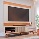 Ver imagem 2 de Rack Veneza e Painel Nilo Tv 75 Pol 200 Cm Off White Matte Freijo Colibri