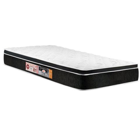 Colchão Solteiro Castor Espuma D33 Black White AIR Euro Pillow (88x188x23) - 