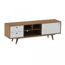 Ver imagem 3 de Rack Para TV até 55 Polegadas 1 Porta de Correr Retrô 85 Pés em Madeira Maciça