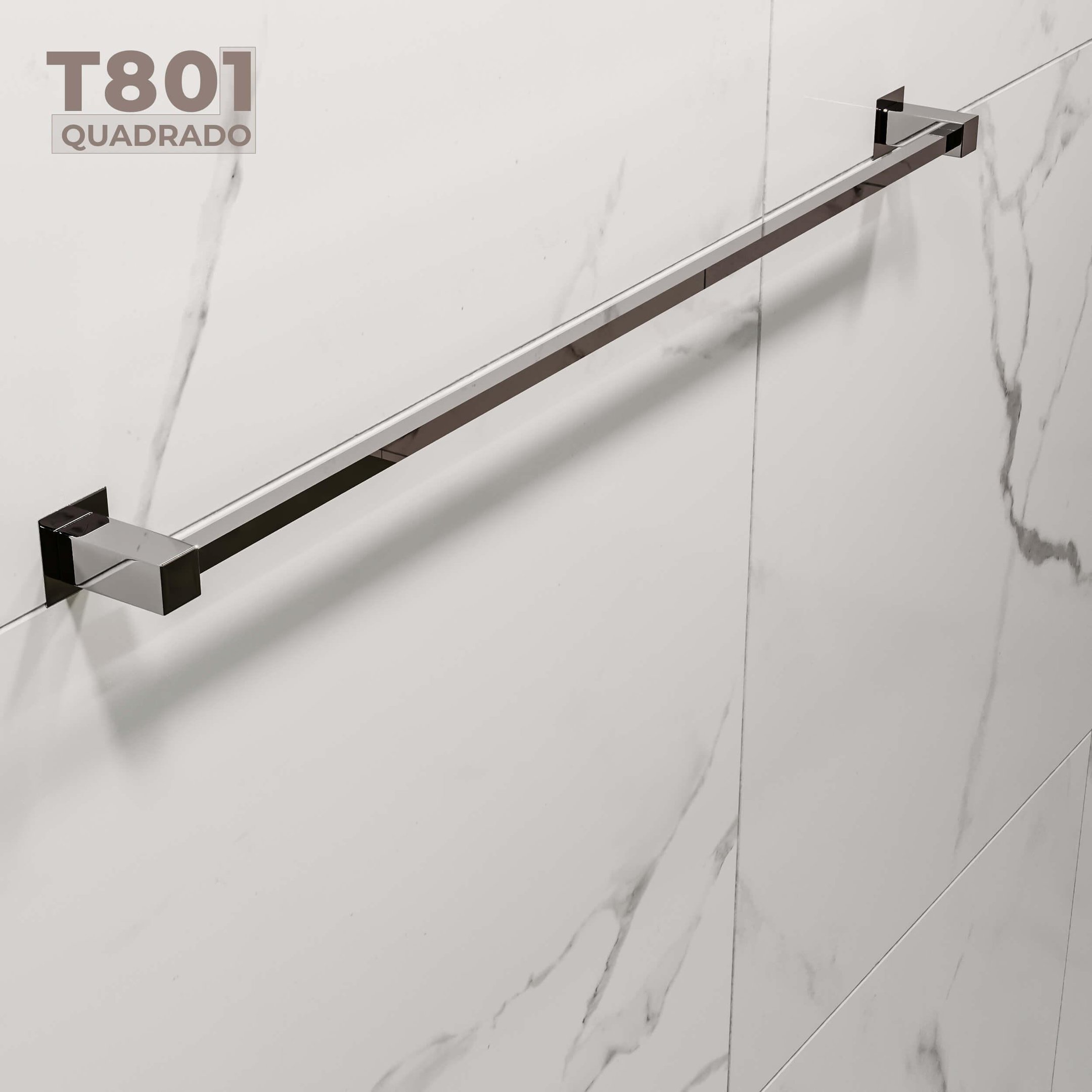 Toalheiro Inox 80cm Vinci, Porta Toalha Inox 304, Banheiro - 4