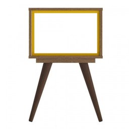 Mesa Lateral Retangular 1 Nicho Retrô 40 Olivar - 5