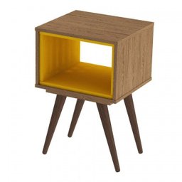 Mesa Lateral Retangular 1 Nicho Retrô 40 Olivar - 4