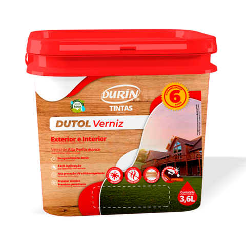 Verniz Dutol Brilhante Cor Imbuia 3,6L Antimofo Durín